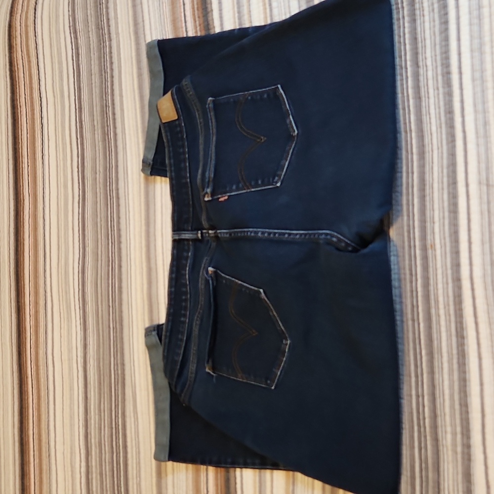Levi's Dark Blue Capri Jeans 20W Plus - Picture 2 of 6